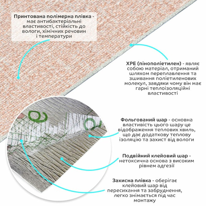 Самоклеючі шпалери бежевий меланж 2800*500*2,5мм SW-00002018 Днепр - изображение 2