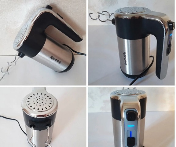 Миксер ручной Rainberg RB-1012 600 Вт серебристый Киев - изображение 6