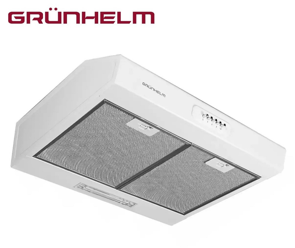 Вытяжка настенная кухонная Grunhelm GVP 410 WF (450 м3/час) Цвет Белый Київ - зображення 1