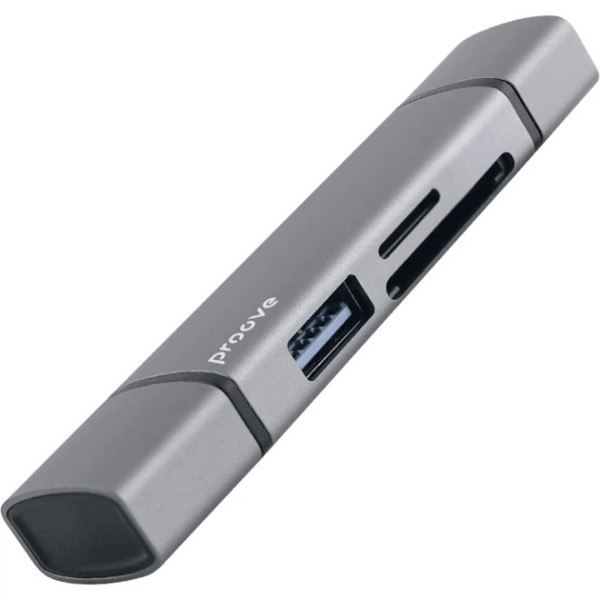 ArmorStandart Кардрідер Proove Arc Link 3 in 1 (USB3.0+SD Card+MicroSD) Silver (HBAL00210014) Харків - зображення 1