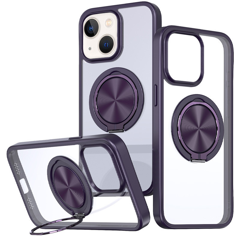 TPU+PC чехол Metal Ring with MagSafe для Apple iPhone 15 (6.1") Херсон - зображення 1