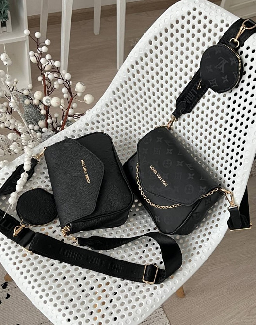 сумка крос боді Louis Vuitton 2 в 1 жіноча модні брендові сумки з широким ременем Турція SDO6 Луцьк - зображення 3