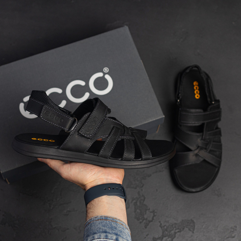 Мужские кожаные сандалии  Black Київ - зображення 8