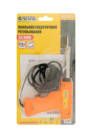 Паяльник электрический MASTERTOOL 25/80 Вт 230V/50Hz регулируемый пистолетного типа 44-0024 Харьков - изображение 7