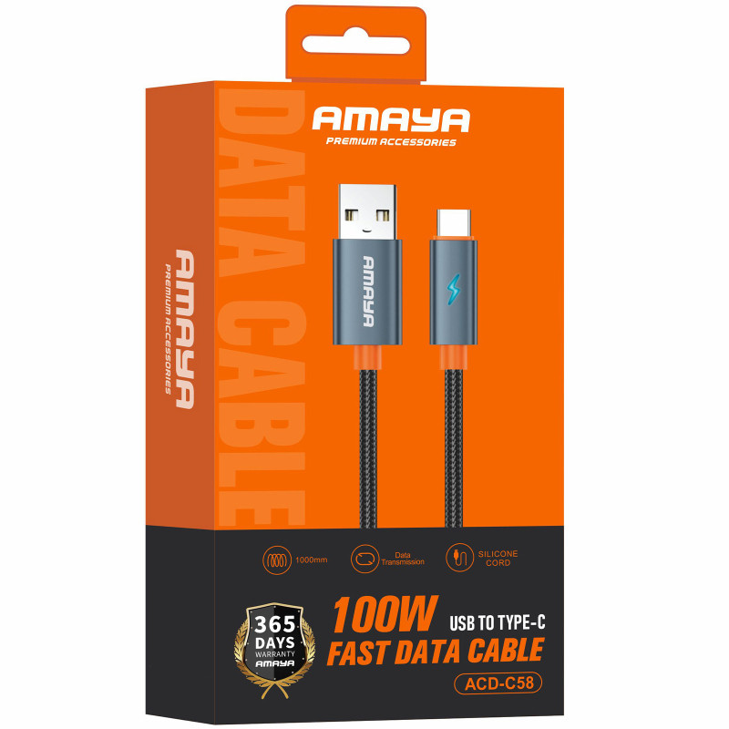 Уценка Дата кабель Amaya 58C USB to Type-C 100W (1m) Херсон - зображення 2