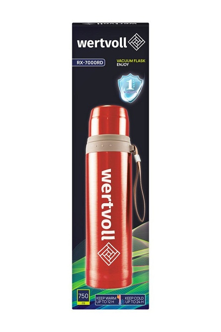 Термос WERTVOLL "ENJOY" 750 мл SS красный RX-7000RD Харків - зображення 4