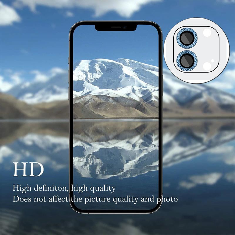 Защитное стекло Metal Shine на камеру (в упак.) для Apple iPhone 12 / 12 mini / 11 Херсон - изображение 3