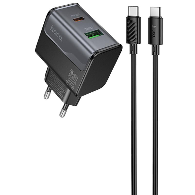 СЗУ Hoco CS73A Star Speed PD30W+QC3.0 (1USB-A/1C) + кабель Type-C to Type-C Херсон - изображение 1