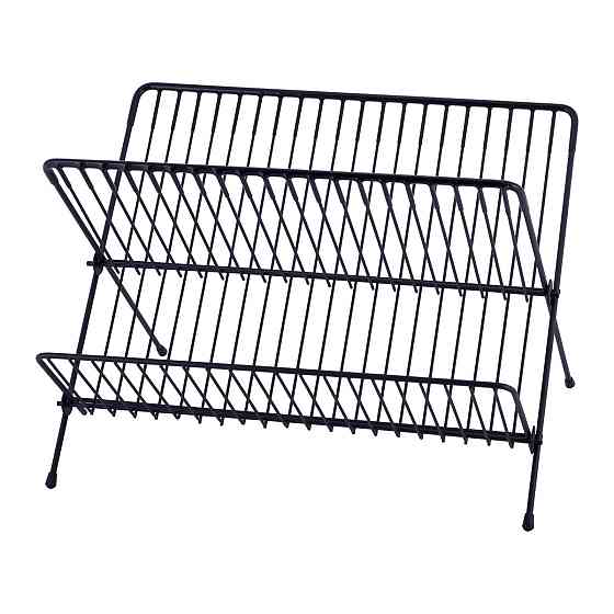 Сушилка для посуды Kamille 43*32*25,5см из алюминия черный KM0753 Одеса