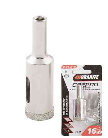 Сверло для стекла и керамики GRANITE трубчатое с алмазным напылением 16 мм 2-01-216 Харьков