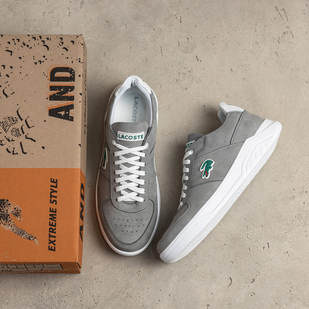 Мужские кожаные кроссовки Baseshot Grey Киев - изображение 12