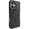 TPU+PC чехол Metal Buttons with MagSafe Carbon Ring для Apple iPhone 16 (6.1") Херсон