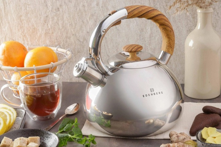 Чайник із свистком Edenberg EB-2444-Brown 3 л коричневий Київ - зображення 1