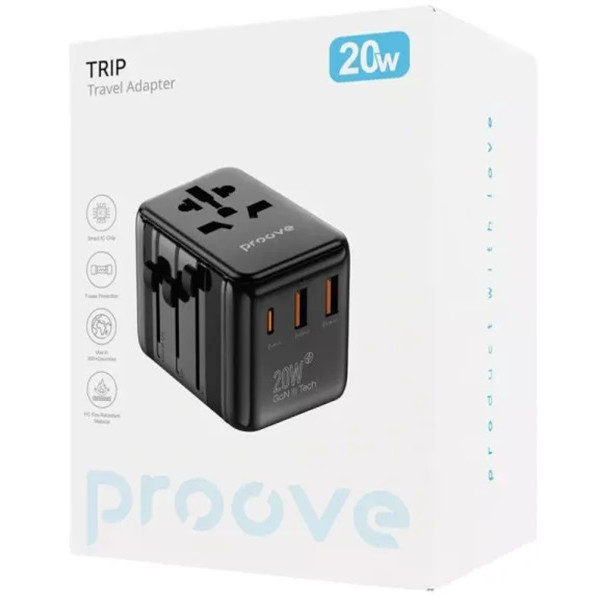Мережевий перехідник Proove Trip 20W Black (TATL20310001) (Код товару:41592) Харьков - изображение 2