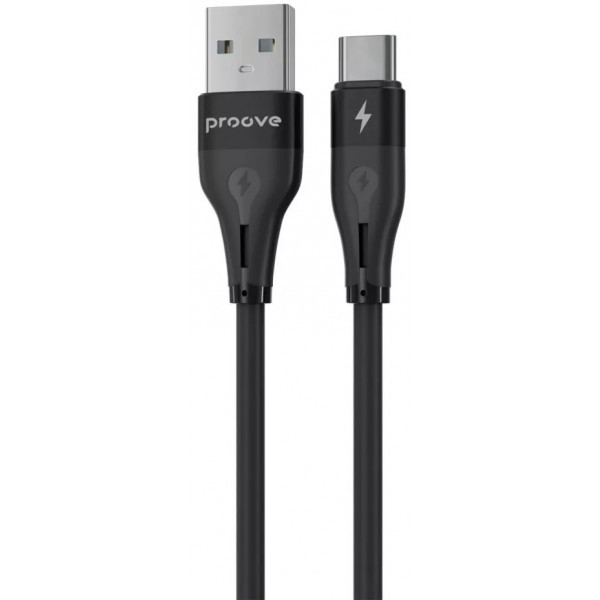 Кабель Proove Soft Silicone USB to Type-C 2.4A 1m Black (CCSO20001201) Харків - зображення 1