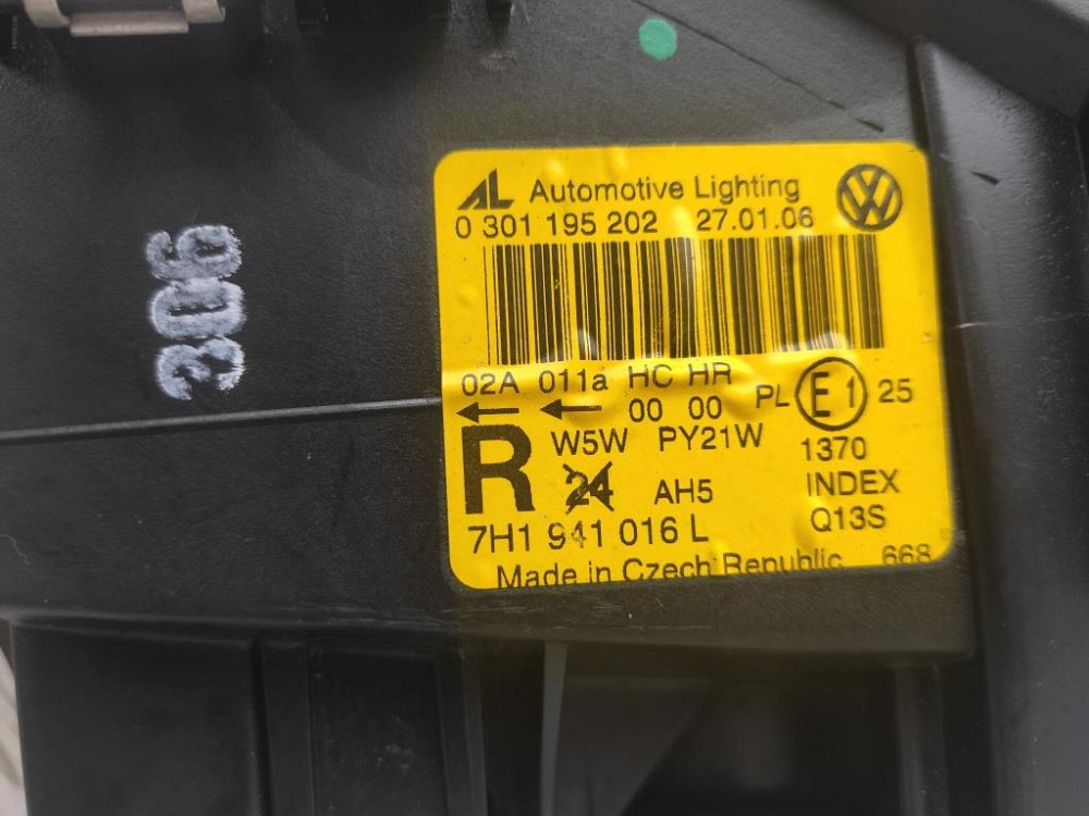 Фара правая Volkswagen Multivan 2003-2010 Ковель - изображение 4