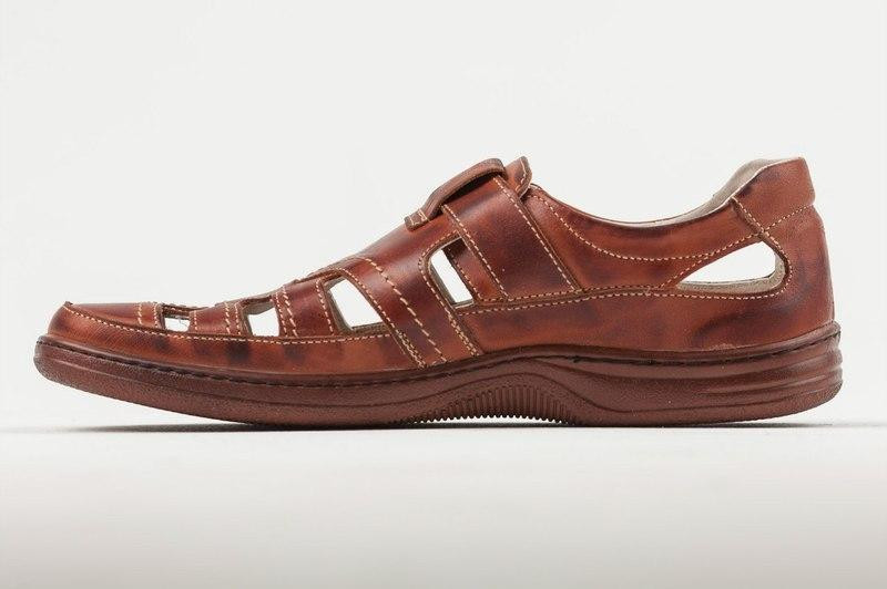 Мужские кожаные летние туфли Comfort Leather  brown Київ - зображення 6