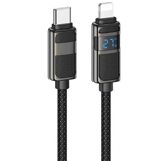 Уценка Дата кабель Hoco U137 Line with display Type-C to Lightning 27W (1.2m) Херсон
