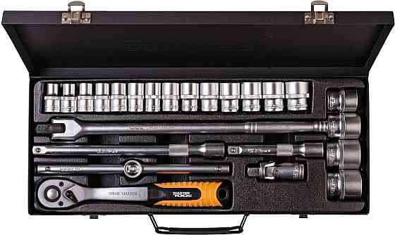 Набор инструментов MASTERTOOL PROFI ½" 24 шт 10-32 мм CrV50BV30 металлический кейс 78-4124 Харків