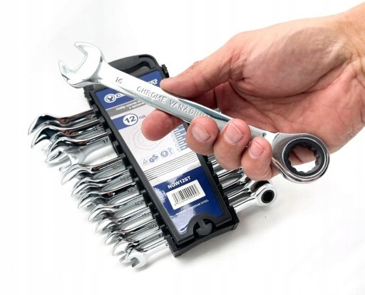 Ключи рожково-накидные с трещоткой 8-19мм 12ед. СТАНДАРТ NGW12ST Харьков - изображение 5