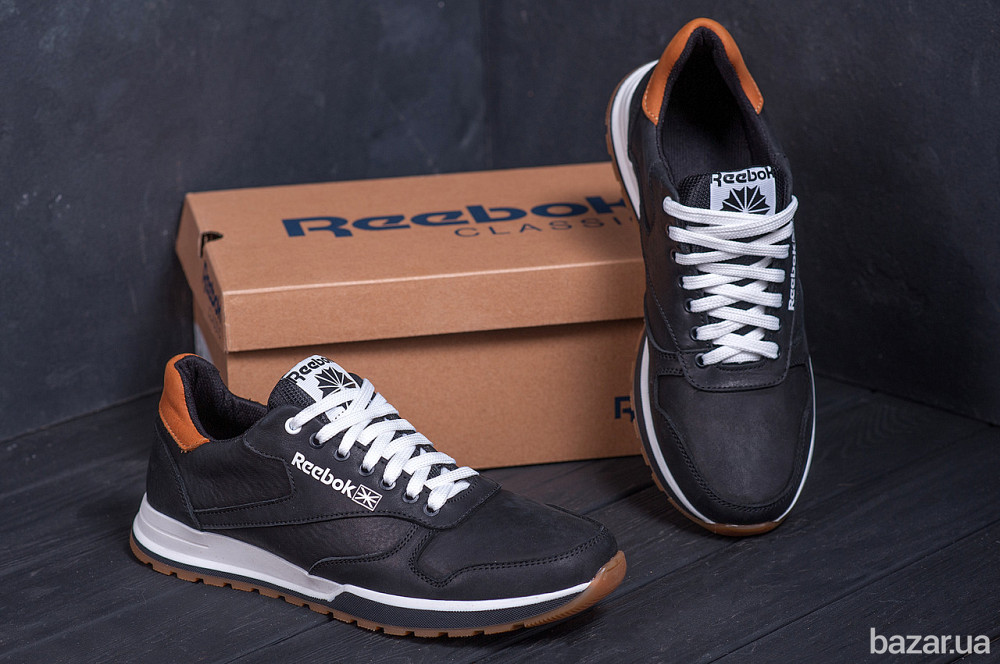 Мужские кожаные кроссовки  Rbk Classic Leather Trail  Black Киев - изображение 9