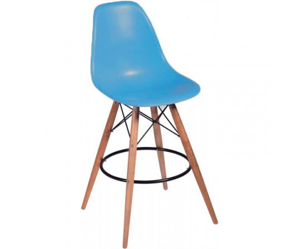 Стілець Тауер Вуд барний високий блакитний Дніпро - зображення 2
