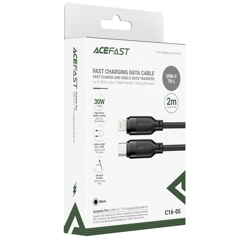 Дата кабель Acefast C16-05 Type-C to Lightning 30W (2m) Херсон - зображення 6