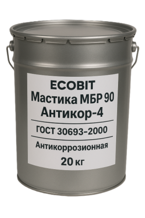 Мастика битумная МБР 90 Ecobit Антикор-4 ГОСТ 30693-2000 20 кг Дніпро