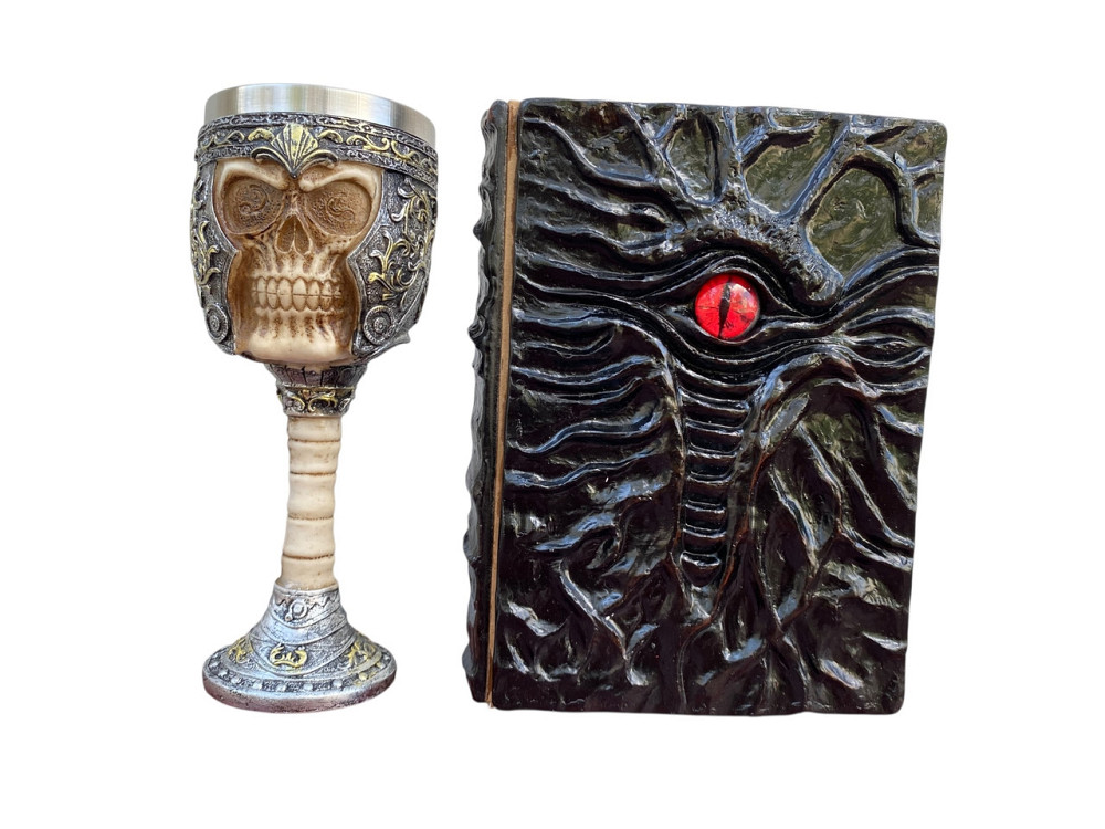 Подарочный набор Бокал 3 Череп в Шлеме и Блокнот 3 «Книга, смотрящая в ответ» Київ - зображення 3