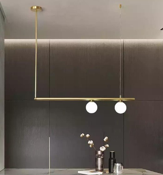 Люстра стельова на 2 лампочки C167/2-AB-k Бронза 53-100х12х78 см. Київ - зображення 1