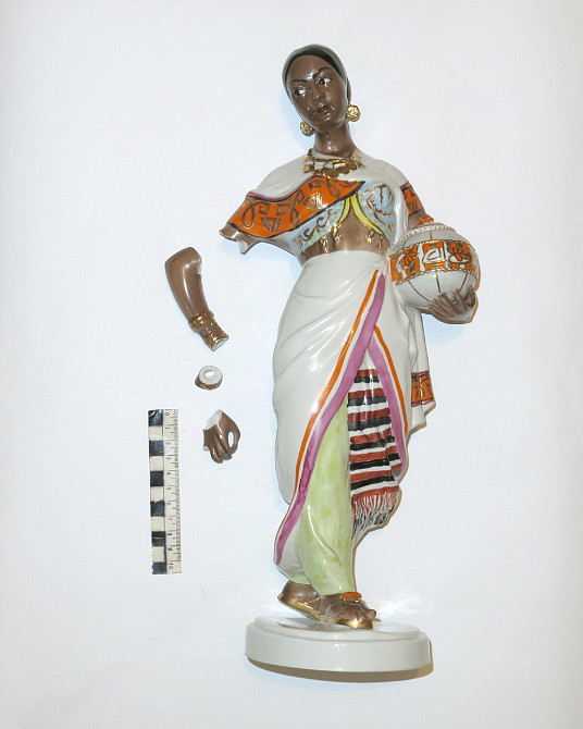 Реставрация фарфора и керамики «танцующая индианка» восстановление разбитых статуэток Київ - зображення 2