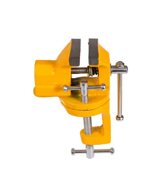 Тиски слесарные поворотные MASTERTOOL 40 мм крепления на струбцине 07-0200 Харків - зображення 1