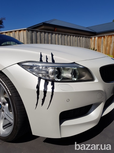 Наклейка на авто в виде Царапины Когтем Черная Бориспіль - зображення 3