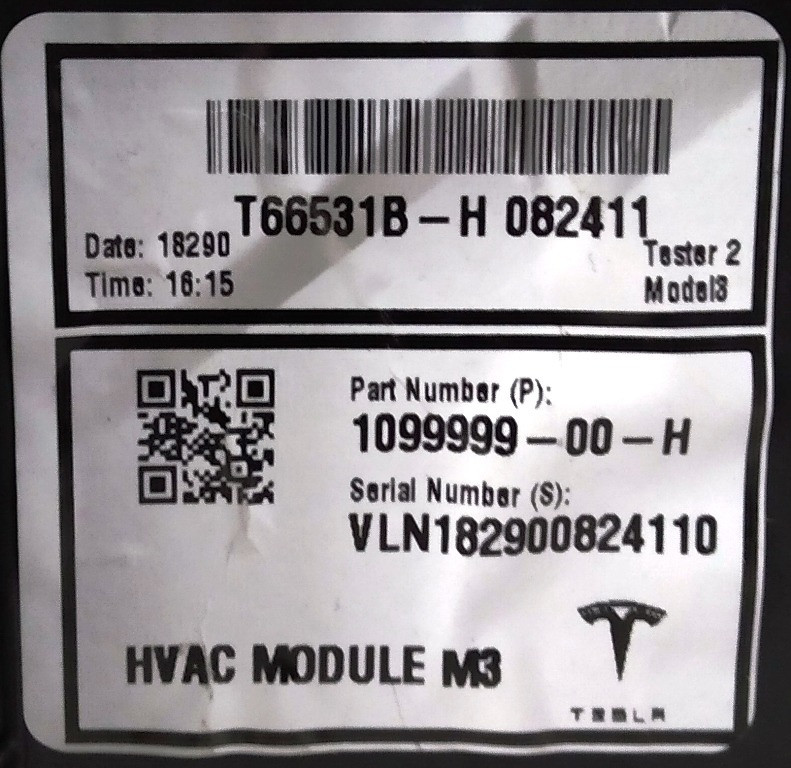 Печка салона в сборе Tesla model 3 1099999-00-I Київ - зображення 7