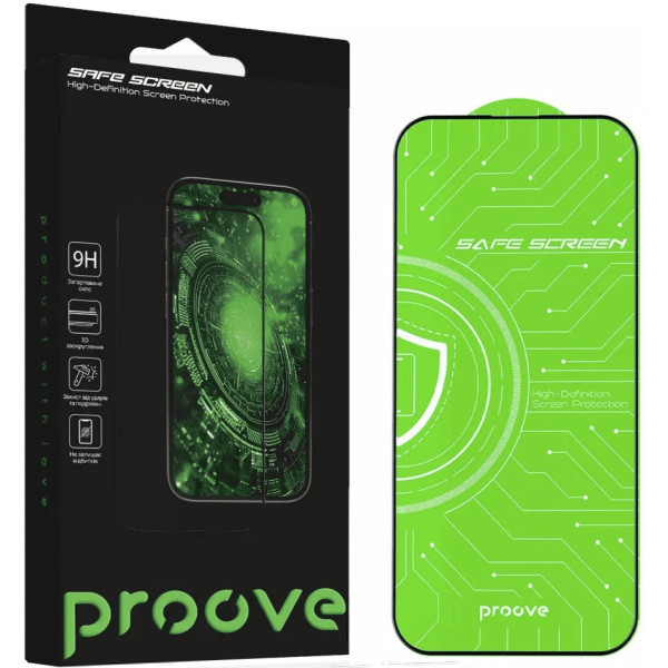 Захисне скло Proove Safe Screen для iPhone 14 Pro/15/16 Black (PGPSS1I14P01) Харків - зображення 3