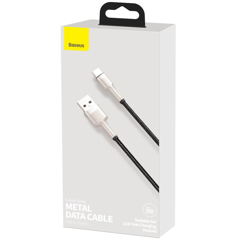 Дата кабель Baseus Cafule Metal Data USB to Type-C 66W (1m) (CAKF00010) Херсон - зображення 6