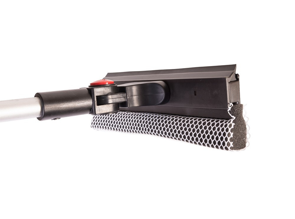 Водосгон двухсторонний MASTERTOOL резина/поролон 250 мм 740-1070 мм с телескопической ручкой поворот Харків - зображення 2