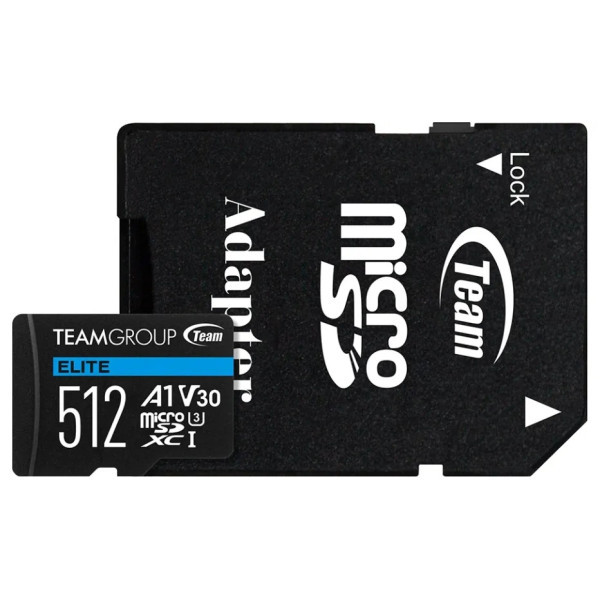 Карта пам'яті Team Elite microSDXC 512GB UHS-I/U3 Class 10 (TEAUSDX512GIV30A103) (Код товару:40253) Харків - зображення 1