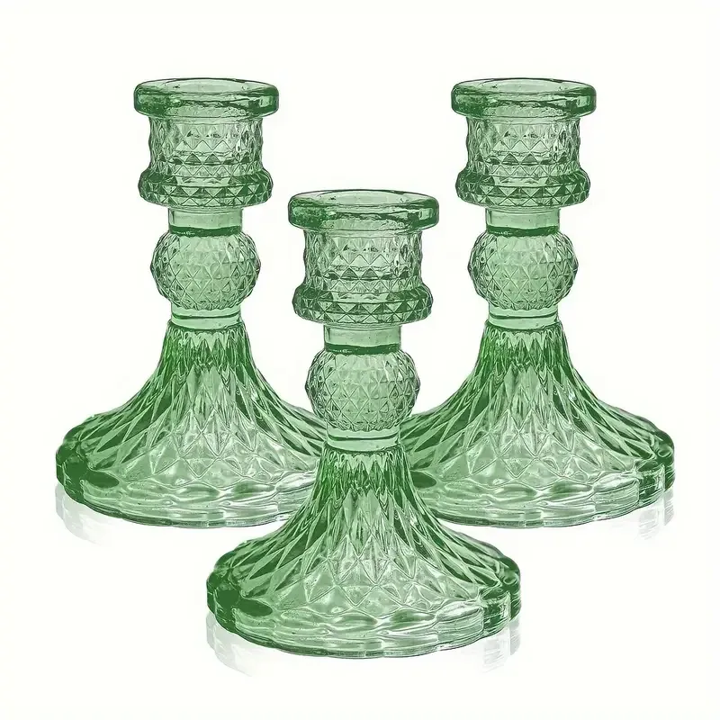 Подсвечник стеклянный Leeseph зеленый 10 см MV019 Одесса - изображение 2