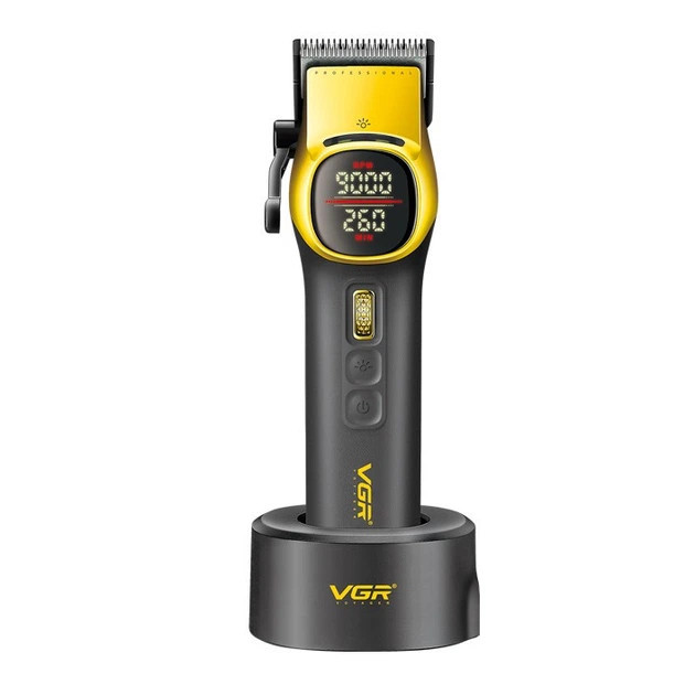 Машинка для стрижки аккумуляторная VGR V-885C GOLD золотистая Київ - зображення 2