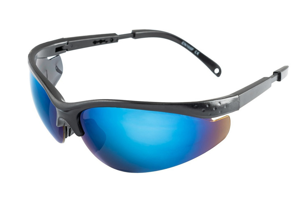 Очки открытые MASTERTOOL SPORTLINE BLUE MIRROR защита от царапин ANTI-SCRATCH регулируемые дужки 82- Харьков - изображение 1