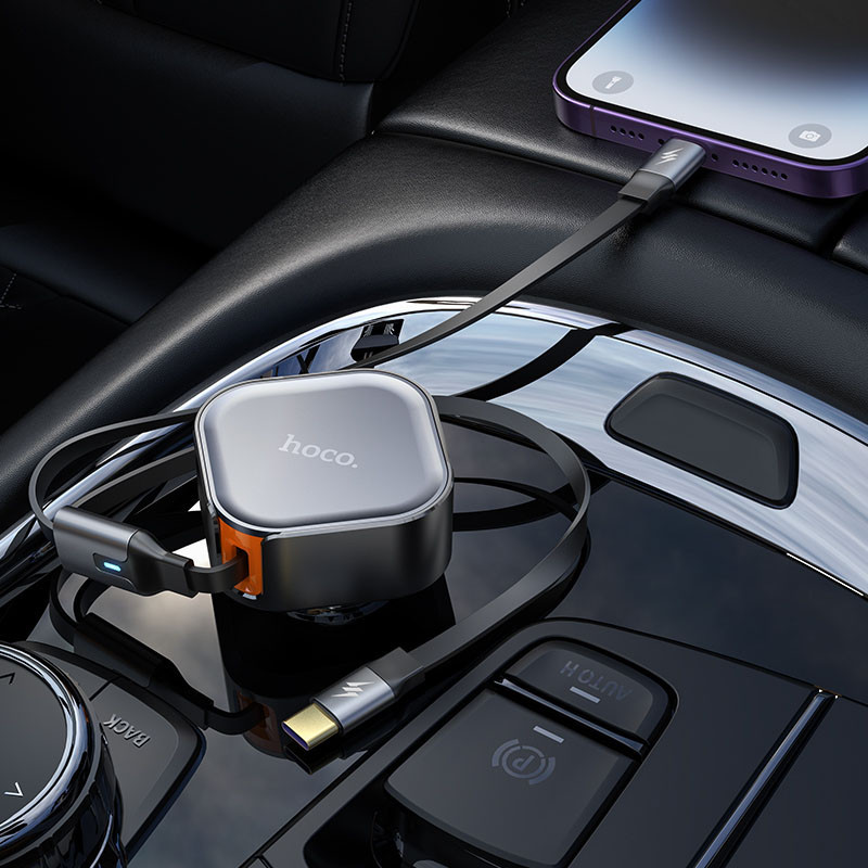 АЗУ Hoco NZ13 Clever PD30W + выдвижной кабель Type-C and Lightning Херсон - зображення 8