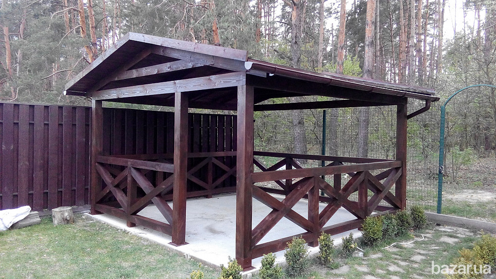 Деревянная беседка. Альтанка. Альтанка садовая. Альтанка дачная. Беседка садовая. Вишнёвое - изображение 9