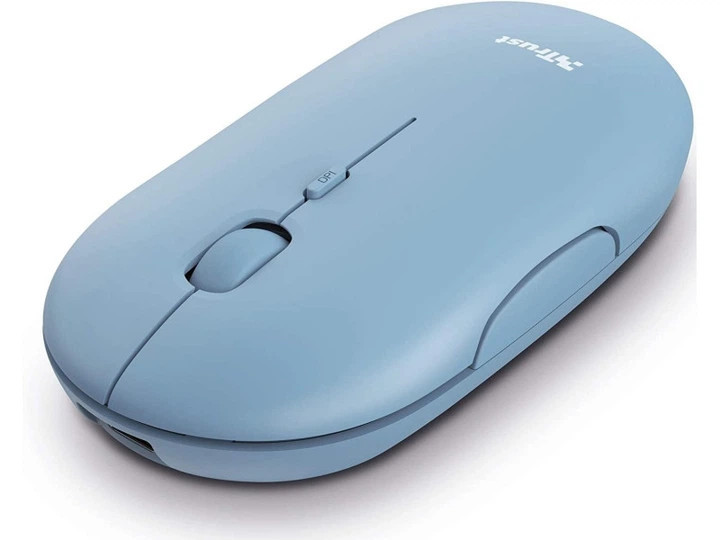 Мышь компьютерная безпроводная Trust Puck Rechargeable Ultra-Thin BT WL Silent Blue 24126_TRUST голу Киев - изображение 3