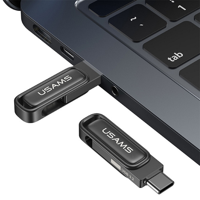 Флеш накопитель USAMS US-ZB347 USB3.2 Type-C High-Speed Flash Drive With Dual Ports 64Gb Херсон - зображення 8