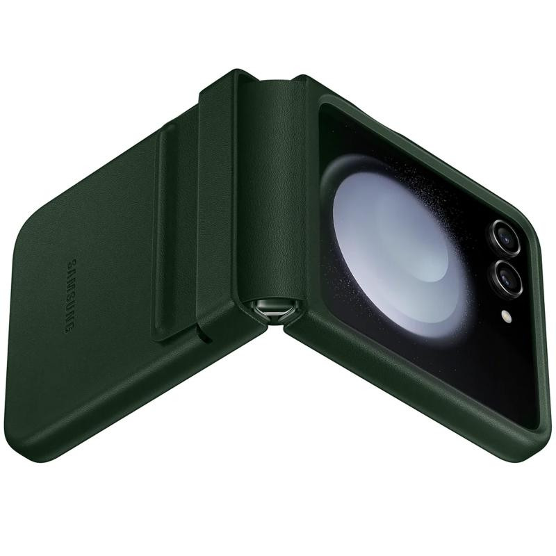 Кожаный чехол Leather Case (AAA) для Samsung Galaxy Z Flip5 Херсон - зображення 3