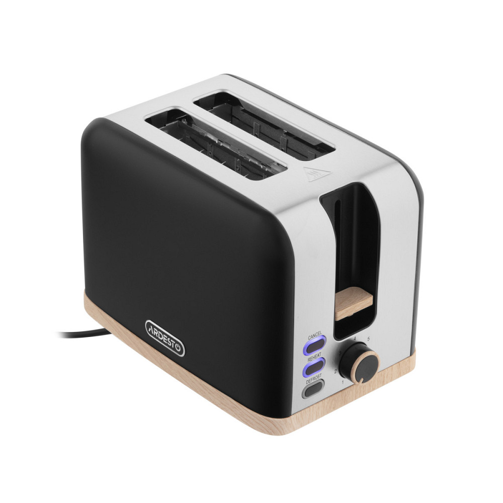 Тостер Ardesto T-F420BWD 930 Вт черный Київ - зображення 4