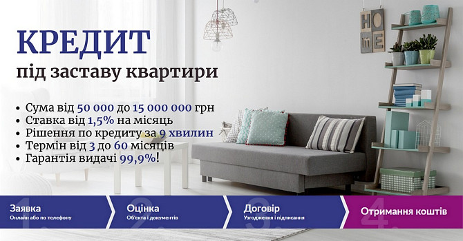 Кредит без довідки про доходи під заставу нерухомості Київ. Київ - зображення 1