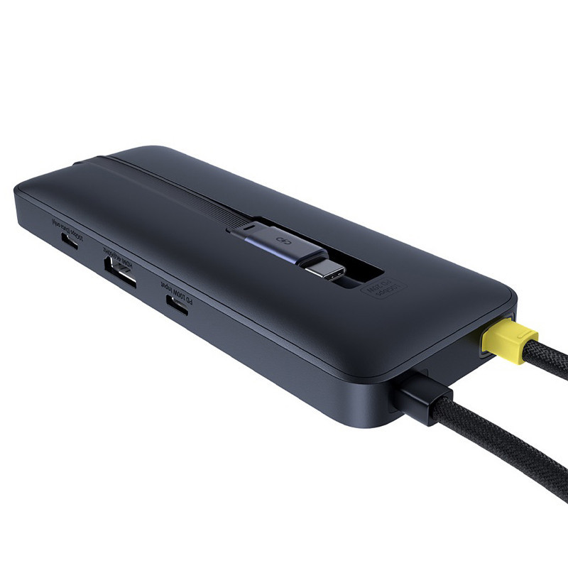 Переходник HUB Baseus OS Dual Fast Charging 6in1 (Type-C to HDMI4K@60Hz+2xUSB-A+3xUSB-C) (B0007090) Херсон - зображення 2