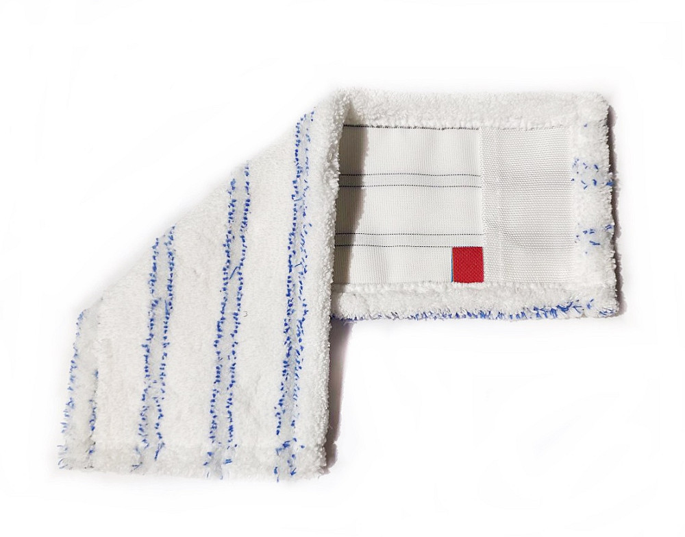 Моп микрофибра 40 см белый с синими полосками на карманах У40.07 К Київ - зображення 1